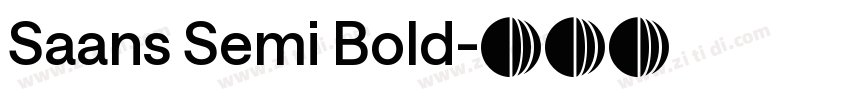 Saans Semi Bold字体转换
